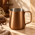 LORQEVFT™ Merrow Manual Burr Coffee Grinder — Adjustable Hand Grinder with Wood Knob and Removable Grounds Cup