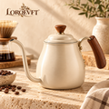 LORQEVFT™ Halden Ceramic Coffee Bean Canister — Gasket-Lid Storage Jar with Wood Lid and Steel Scoop