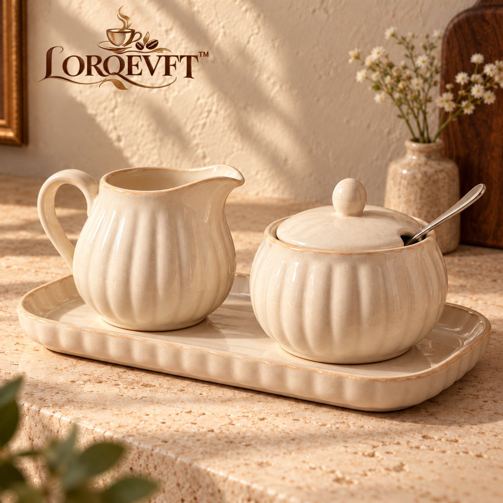 LORQEVFT™ Solmere 12 fl oz Stoneware Coffee Mug — Vintage-Inspired Ceramic Mug with Sculpted Handle