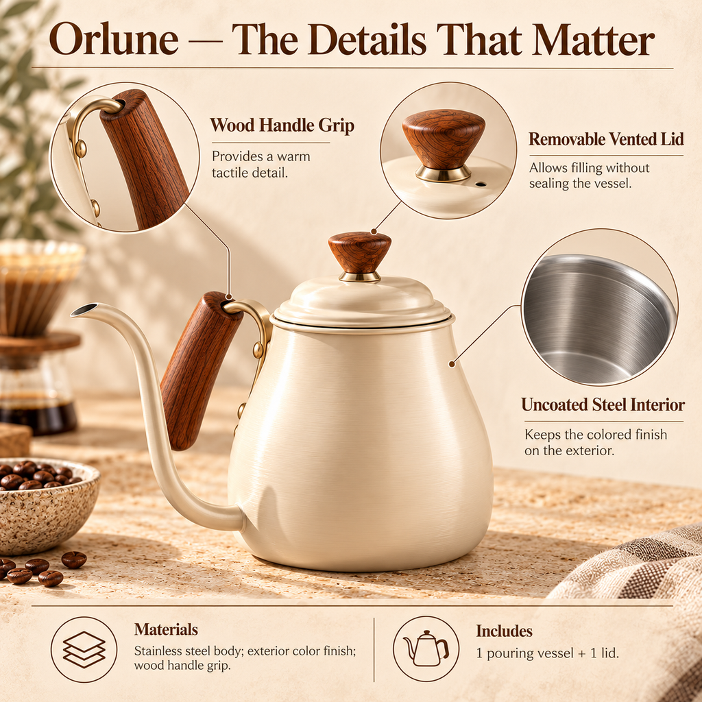LORQEVFT™ Halden Ceramic Coffee Bean Canister — Gasket-Lid Storage Jar with Wood Lid and Steel Scoop