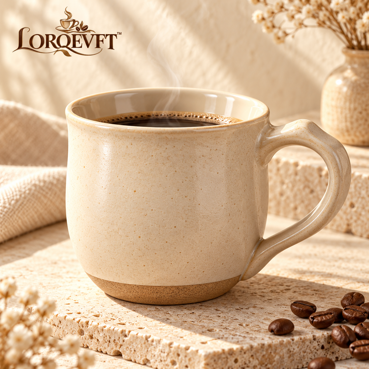 LORQEVFT™ Rosden Ceramic Creamer and Sugar Bowl Set — 8 fl oz Milk Pitcher, Lidded Sugar Pot and Serving Tray